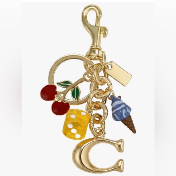 Coach Accessories - Adorable Coach C Logo Charm Keychain Bag charm with Gold Accents